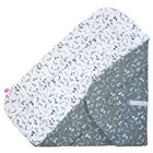 Motherhood, rożek bawełniany, niebieskie listki, 75-75 cm