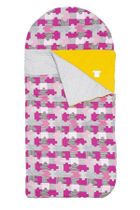 Motherhood, śpiworek przedszkolaka, puzzle szaro-różowe