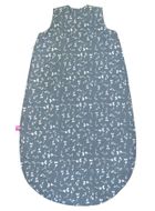 Motherhood, Zip-A-Round, bawełniany śpiworek, 2w1, TOG 2, niebieskie listki, 3-18m