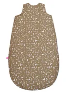 Motherhood, Zip-A-Round, bawełniany śpiworek, 2w1, TOG 3, beżowe listki, 3-18m