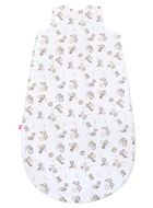 Motherhood, Zip-A-Round, bawełniany śpiworek letni, 2w1, TOG 1, szare guziki, 3-18m