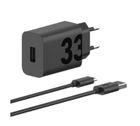 Motorola, TurboPower, ładowarka ścienna, czarna, 33 W, USB-C, 1 m