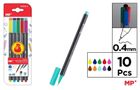 MP Main Paper, cienkopisy, 0.4 mm, 10 kolorów
