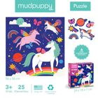 Mudpuppy, Magiczne jednorożce, puzzle podłogowe z unikalnymi kształtami, 25 elementów