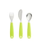 Munchkin, zestaw stalowych sztućców dla dzieci, zielony