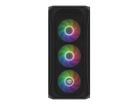 Natec, Fury Shobo SH4F RGB Midi Tower, obudowa komputerowa z oknem, czarna