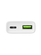 Natec, ładowarka sieciowa, RIBERA GAN SLIM USB-A USB-C 20W, biała