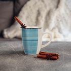 Nava, kubek ceramiczny z uchem, faded blue, 355 ml