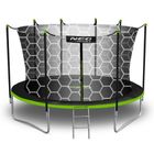 Neo-Sport, trampolina ogrodowa z siatką wewnętrzną i drabinką, 12ft/374 cm