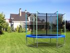Neo-sport, trampolina ogrodowa z siatką wewnętrzną i drabinką, 252 cm