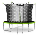 Neo-Sport, trampolina ogrodowa z siatką wewnętrzną i drabinką, 8ft/252 cm