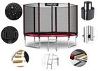 Neo-Sport, trampolina ogrodowa z siatką zewnętrzną i drabinką, 10ft/312 cm