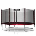 Neo-Sport, trampolina ogrodowa z siatką zewnętrzną i drabinką, 12ft/374 cm