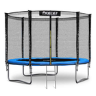 Neo-Sport, trampolina ogrodowa z siatką zewnętrzną i drabinką, 8ft/252 cm