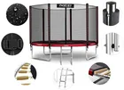 Neo-Sport, trampolina ogrodowa z siatką zewnętrzną i drabinką, 8ft/252 cm