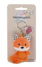 Nici, Lis z zawieszką serce, brelok pluszowy, 7 cm