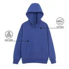 Niebieska bluza unisex z kapturem o kroju oversize NOWEAR