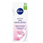 Nivea, 24H Nawilżenia, odżywczy krem na dzień cera sucha i wrażliwa SPF15, 50 ml
