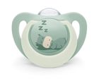 Nuk, First Choice, Night, smoczek uspokajający, hipopotam i koala, 0-6m, 2 szt.