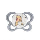 Nuk, Kubuś Puchatek, Perfect Match Air, smoczek uspokajający, silikonowy, popielaty