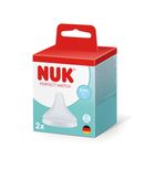 Nuk, Perfect Match, smoczek silikonowy do butelki, rozmiar S, 0m+, 2 szt.