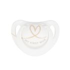 Nuk, Star, smoczek uspokajający, białe serca, 0-6m