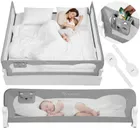 Nukido, barierka ochronna do łóżka, szara, 200 cm