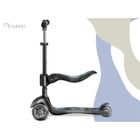 Nukido, Flippo, hulajnoga 3-kołowa, balansowa, z siedziskiem, czarna