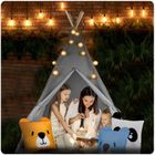 Nukido, namiot tipi dla dzieci ze światełkami, szary