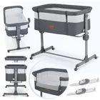 Nukido, NK-243, łóżeczko turystyczne składane, dostawka, ciemny szary