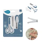 Nuvita, zestaw do paznokci: nożyczki, cążki i 5 pilniczków, powder blue