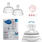 Nuvita, zestaw smoczków o szerokim przepływie, zawór antykolkowy, 3m+, 2 szt.