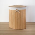 Nuxio, Arco, narożny kosz na pranie, bambus, 60l