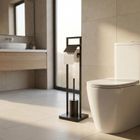 Nuxio, Arle, szczotka do WC z uchwytem na papier toaletowy, 77 cm