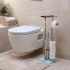 Nuxio, Hylla, stojak na papier toaletowy i szczotkę do WC z półką na telefon, 65 cm