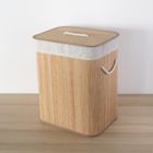 Nuxio, Sana, bambusowy kosz na pranie z wyjmowanym workiem, 60l