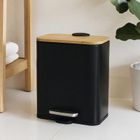 Nuxio, Zetru, wąski kosz łazienkowy z bambusem, 5l