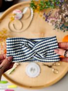 Opaska dziewczęca, granatowo-biała, Iltom