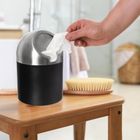 Orion, Black, kosz na śmieci łazienkowy, stalowy, 1,2l