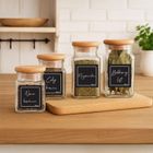 Orion, etykiety samoprzylepne na słoiki, czarne, 24 szt.