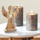 Orion, figurka anioła z sercem, drewniana, 25.5-36 cm