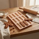 Orion, forma do ciastek i pralin, silikonowa, beżowa, 29,5-17-1,5 cm