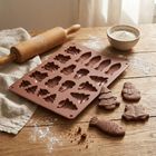 Orion, forma do ciastek i pralin, silikonowa, brązowa, 34-24,5-1 cm