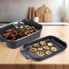 Orion, Grande, brytfanna granitowa z pokrywką, 7l, 41-26-15 cm