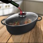 Orion, Grande, brytfanna granitowa, z pokrywką szklaną, 8 l