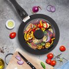 Orion, Grande Combi, pokrywka, szklana/silikonowa, 27 cm