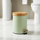 Orion, Greenish, kosz na śmieci, metalowy, z pedałem, zielony, 5l