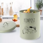 Orion, kompostownik kuchenny z filtrem węglowym, metalowy, zielony, Greenish, 8 l