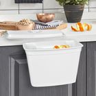 Orion, kosz na obierki, z pokrywką, na drzwi, biały, 4l