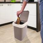 Orion, kosz na śmieci, plastikowy, brązowy, 12 l